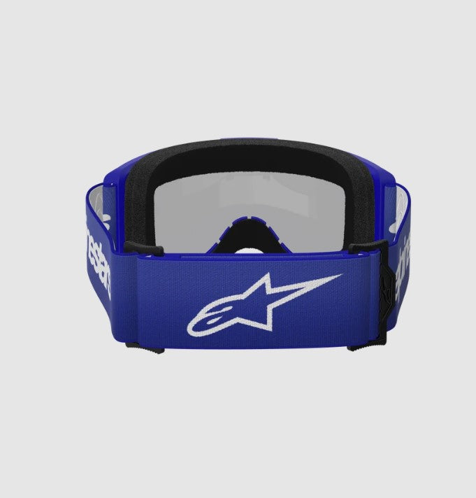 Maschera Alpinestars Vision 3 Wordmark Blu Lente Specchiata Argento