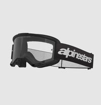 Maschera Alpinestars Vision 3 Wordmark Nero Lente Trasparente
