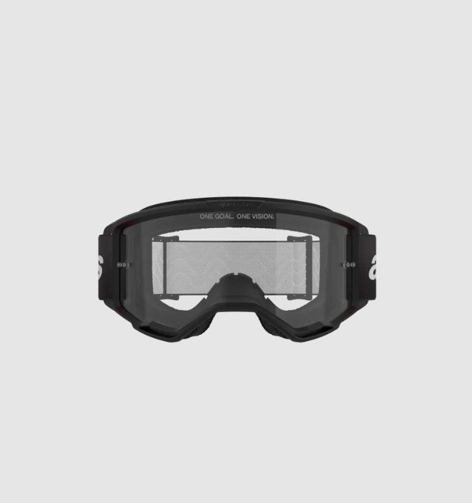 Maschera Alpinestars Vision 3 Wordmark Nero Lente Trasparente