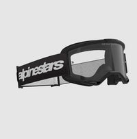 Maschera Alpinestars Vision 3 Wordmark Nero Lente Trasparente