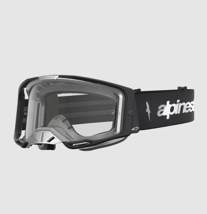 Maschera Alpinestars Vision 8 Amber Nero/Argento – Lente Trasparente
