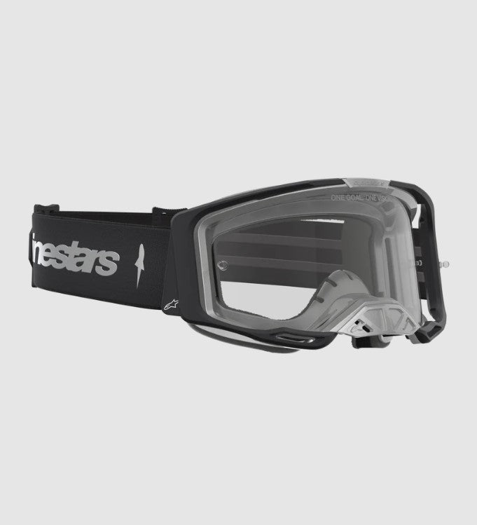 Maschera Alpinestars Vision 8 Amber Nero/Argento – Lente Trasparente
