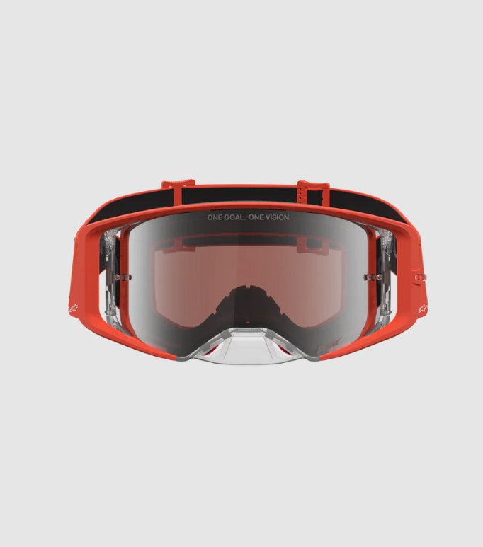 Maschera Alpinestars Supertech Vesta Arancio/Argento – Lente Specchiata Argento