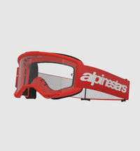 Maschera Alpinestars Vision 3 Wordmark Rosso Lente Trasparente