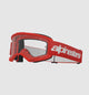Maschera Alpinestars Vision 3 Wordmark Rosso Lente Trasparente