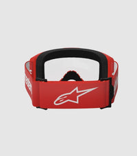 Maschera Alpinestars Vision 3 Wordmark Rosso Lente Trasparente