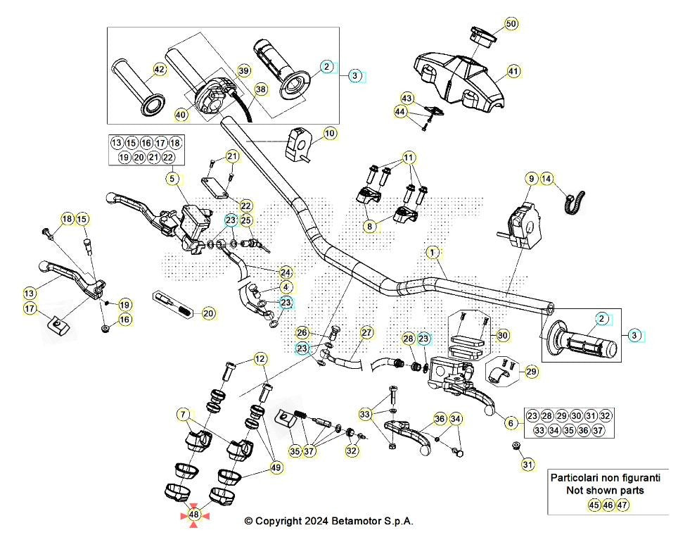Adattatore Cavallotto Manubrio Inferiore Beta RR/RX 2T-4T (2025-2027) OEM 037341048259