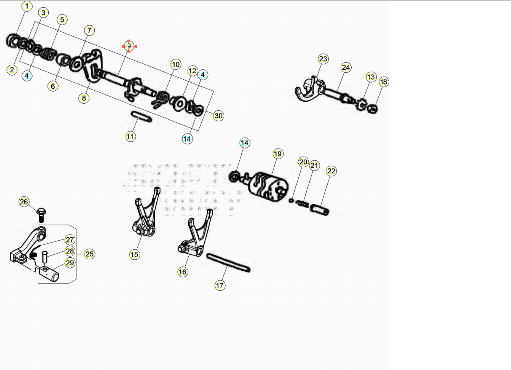 Albero selettore Beta RR 50 2005-2025