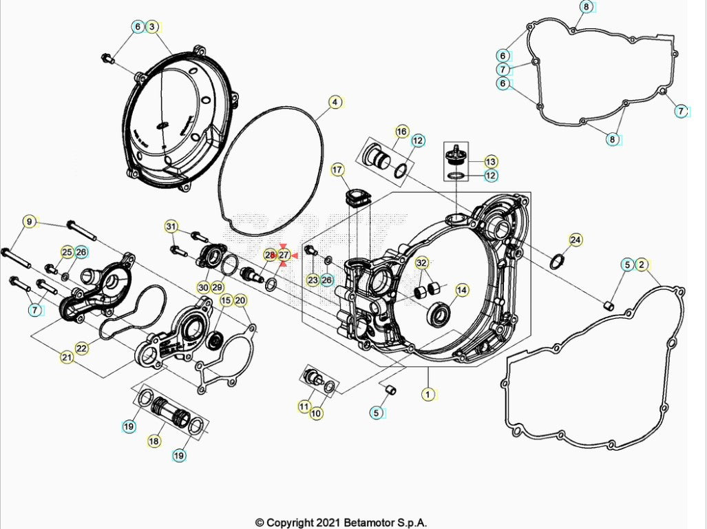 Anello OR 12,37.2,62 Beta RR 125/200/250/300 2T 2013-2022 Xtrainer 250/300 2T 2015-2022