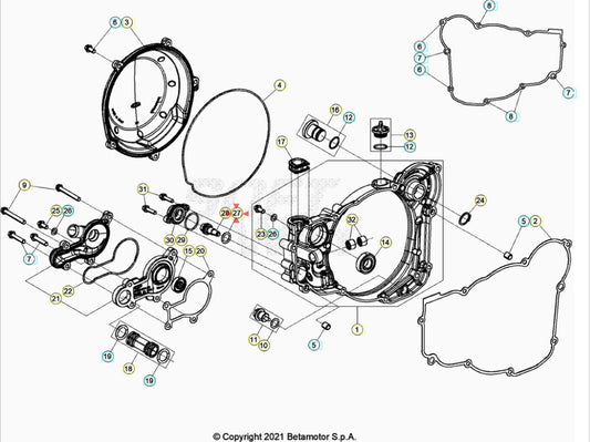 Anello OR 12,37.2,62 Beta RR 125/200/250/300 2T 2013-2022 Xtrainer 250/300 2T 2015-2022