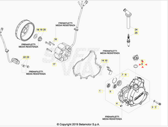 compare product Anello Oring Tappo Carico Olio 16x3 RR 250 / 300 (2013-2017) - RR 4T (2010-2026) - RX 4T (2024-2026) OEM 1066340000