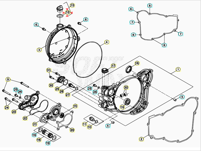 Anello Oring Tappo Carico Olio 16x3 RR 250 / 300 (2013-2017) - RR 4T (2010-2026) - RX 4T (2024-2026) OEM 1066340000