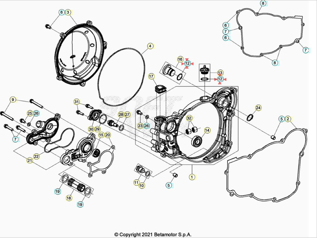 Anello OR 17,17.1,78 Beta RR 125/200/250/300 2T 2018-2022 RR 350/390/430/480 4T 2015-2022 Xtrainer 250/300 2015-2022