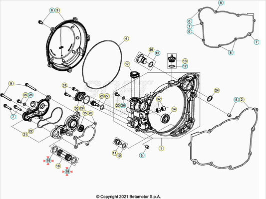 Anello OR 17,96.2,62 NBR70SH Beta RR 125/200/250/300 2T 2013-2023 Xtrainer 250/300 2015-2023