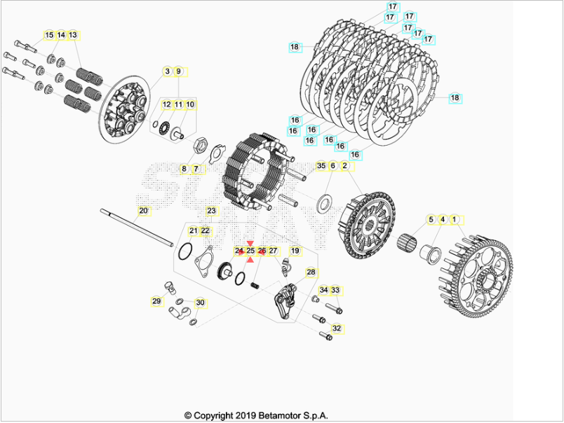 Anello Oring Attuatore 23X52X1,78 Beta RR 2T-4T (2019-2026) - RX 2T-4T (2023-2026) - Xtrainer (2018-2026) OEM 1066520000