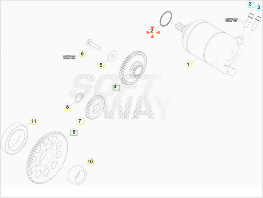 Anello OR 25,00X3,00 Beta RR 350/390/400/430/450/480/498/520/525 4T 2005-2024 RR 200/250/300 2T 2013-2024 Xtrainer