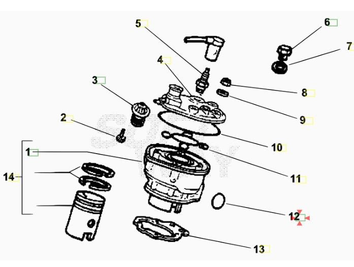 Anello Or Scarico Viton 25,07X2,62 Beta RR 50 2T (2005-2026) OEM 3402200000