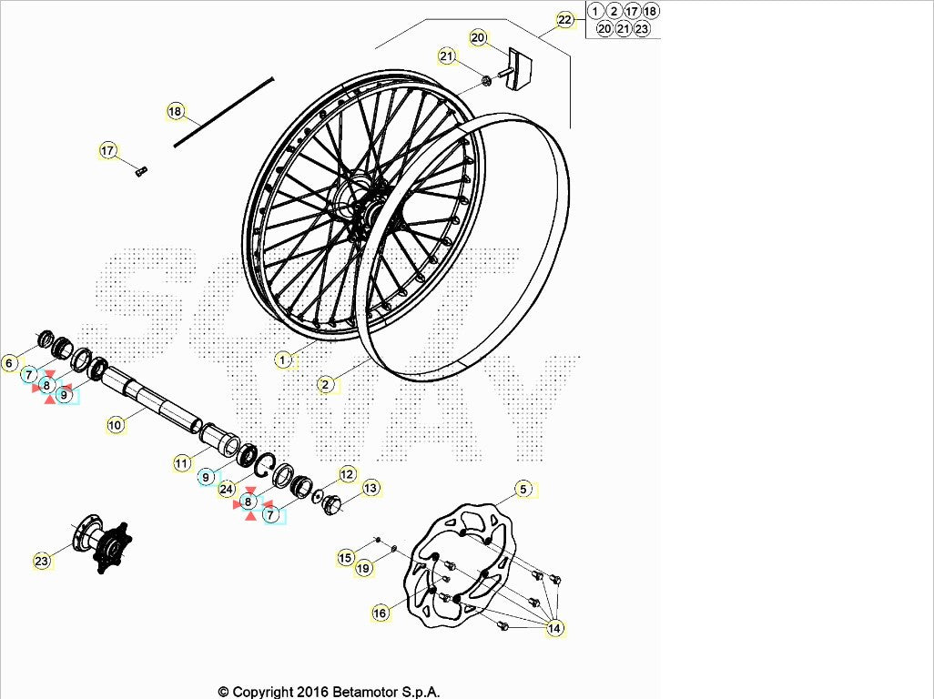 Anello Parapolvere 35.47.7 Beta RR 2T-4T (2005-2026) - Xtrainer (2015-2026) - Alp 4.0-X (2024-2025) RX 2T-4T (2023-2026) OEM 1066000000