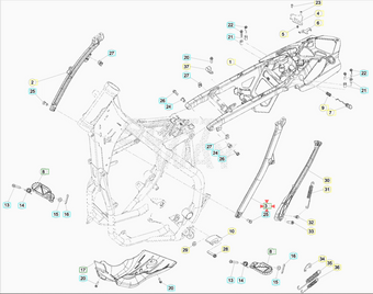 compare product Attacco telaio posteriore sinistro Beta RR 250/300 2T 2013-2016 RR 350/390/400/430/450/480/498/520 4T 2010-2016