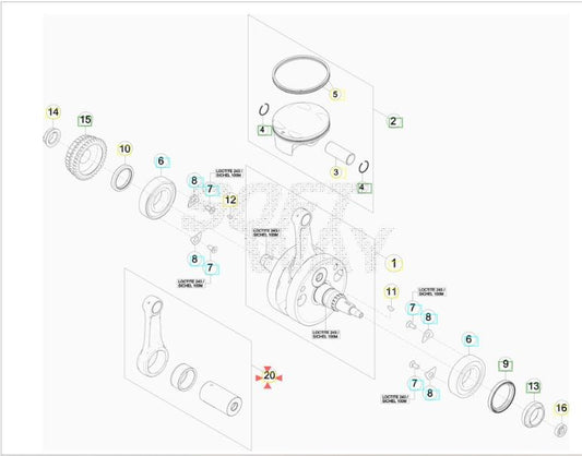BIELLA COMPLETA BETA RR 400/450/510 4T 2010-2014