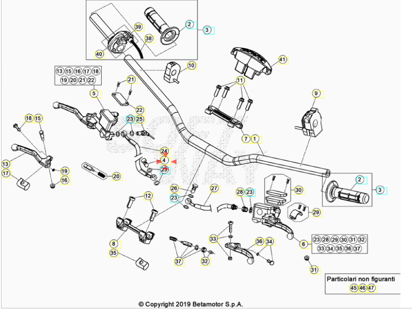 Bullone Forato M10X1,25 Tubo Freno Beta RR/RX 2T-4T (2005-2027) - Xtrainer (2015-2026) - Alp 4.0 (2024-2025) OEM 1165053000