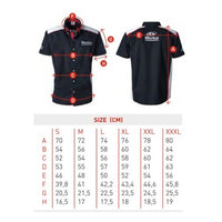 Camicia Manica Corta Paddock Beta Blu-Bianco-Rosso