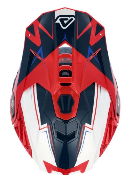 HELMET AIRSTRIKE-X WHITE/BLUE/RED ACERBIS