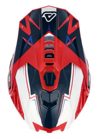 HELMET AIRSTRIKE-X WHITE/BLUE/RED ACERBIS