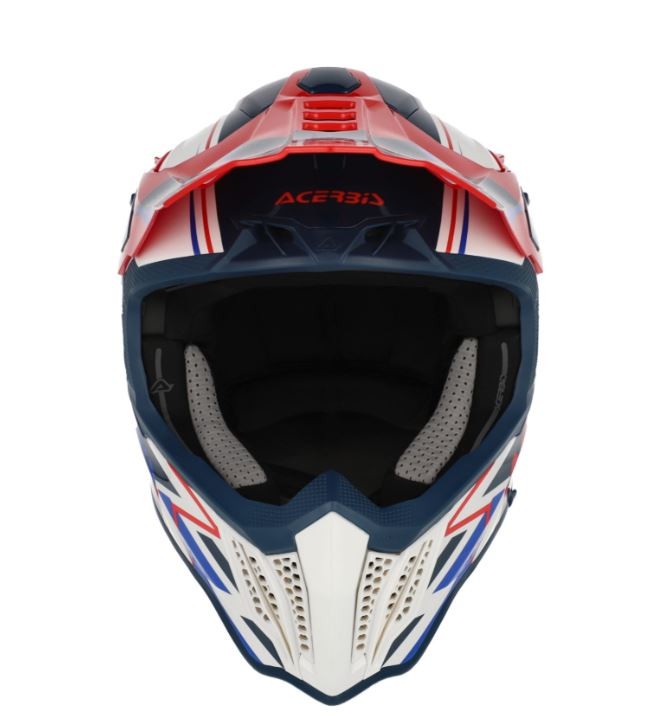 HELMET AIRSTRIKE-X WHITE/BLUE/RED ACERBIS
