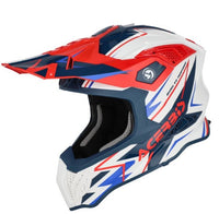 HELMET AIRSTRIKE-X WHITE/BLUE/RED ACERBIS