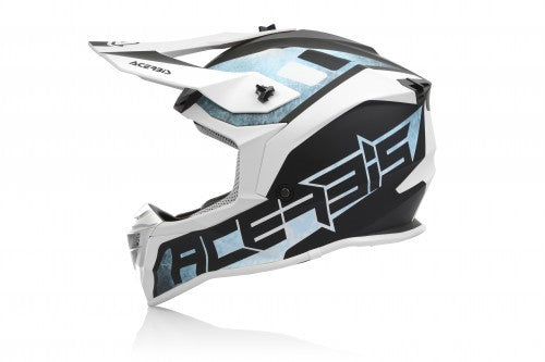 Casco cross Acerbis Linear Bianco/Azzurro