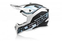 Casco cross Acerbis Linear Bianco/Azzurro
