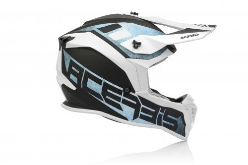 Casco cross Acerbis Linear Bianco/Azzurro