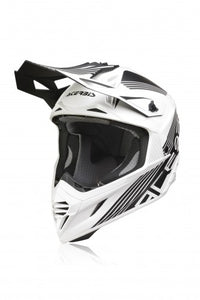 Casco cross Acerbis X-Track bianco/nero opaco