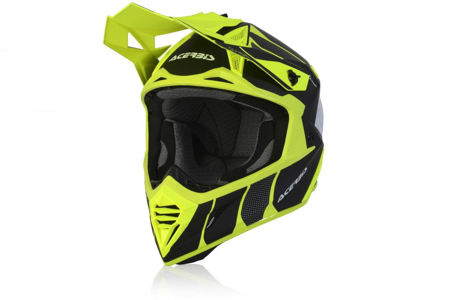 Casco cross Acerbis X-Track nero/giallo fluo opaco