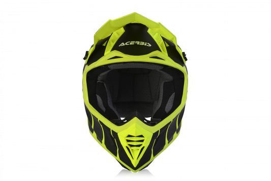 Casco cross Acerbis X-Track nero/giallo fluo opaco