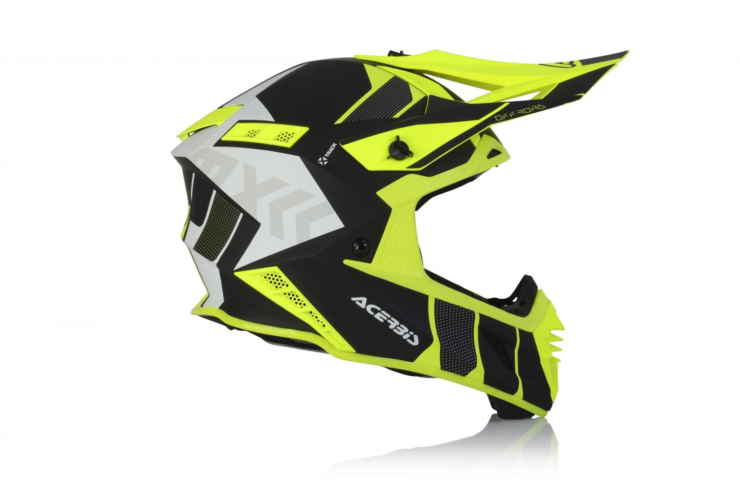 Casco cross Acerbis X-Track nero/giallo fluo opaco