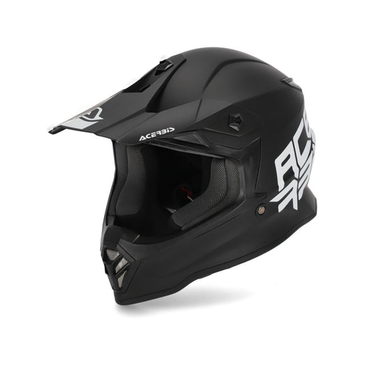 Casco cross bambino Acerbis Steel Kid Nero
