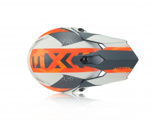 Casco cross bambino Acerbis Steel Kid Arancio/Grigio