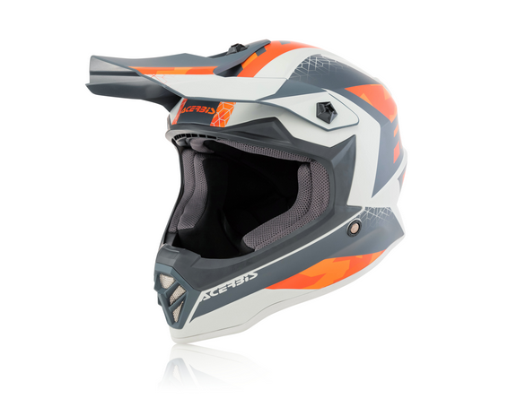 Casco cross bambino Acerbis Steel Kid Arancio/Grigio