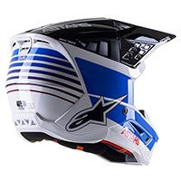 Casco cross S-M5 Speed bianco blu rosso lucido Alpinestars