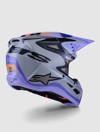 Casco cross SM3 Jettson Alpinestars Viola/Grigio/Nero Lucido