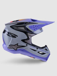 Casco cross SM3 Jettson Alpinestars Viola/Grigio/Nero Lucido