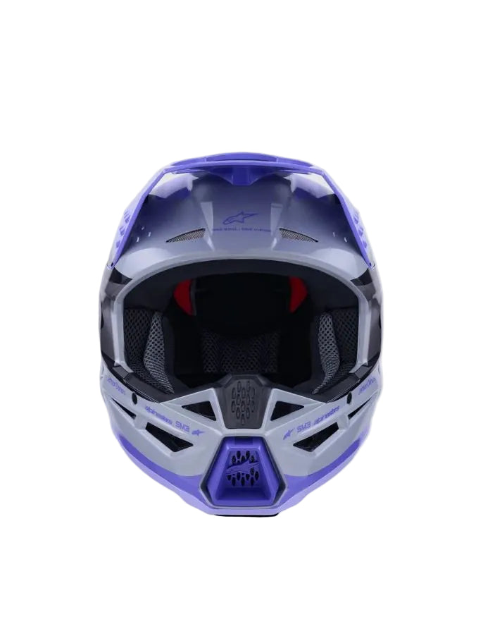 Casco cross SM3 Jettson Alpinestars Viola/Grigio/Nero Lucido