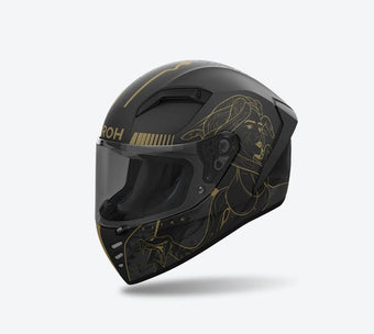 compare product CASCO INTEGRALE AIROH CONNOR TITAN MATT NERO OPACO/ORO OPACO