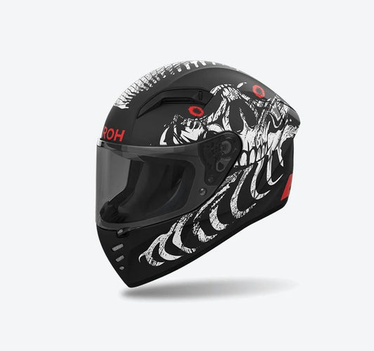 CASCO INTEGRALE AIROH CONNOR MYTH NERO/BIANCO/ROSSO OPACO