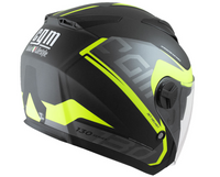 Casco jet CGM APACHE 130S nero/giallo fluo opaco