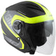 Casco jet CGM APACHE 130S nero/giallo fluo opaco