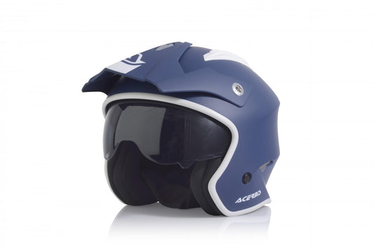 Casco jet con tesa Acerbis Jet Aria Blu