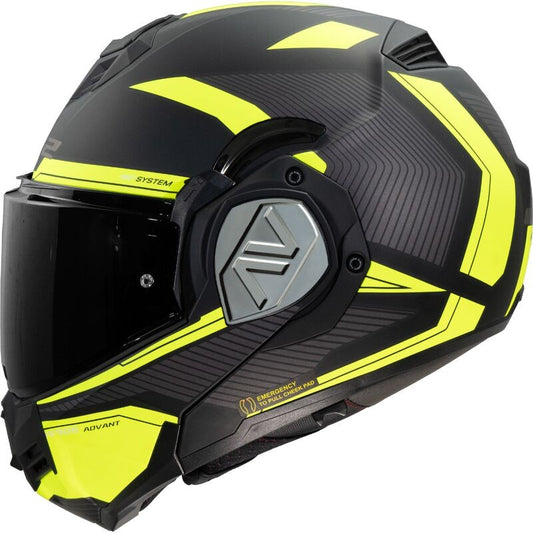 CASCO MODULARE RIBALTABILE ADVANT REVO NERO/GIALLO LS2